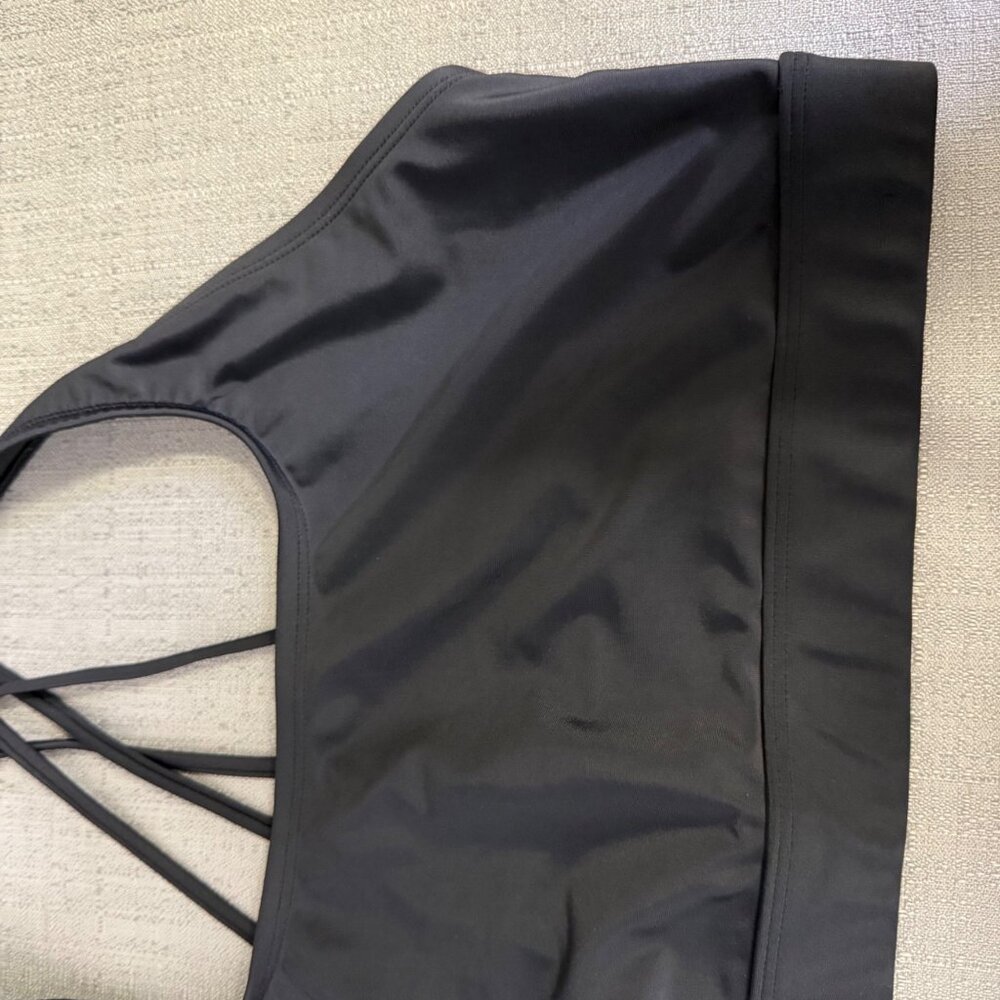HK X Target Black Sports Bra Rainbow Stripe Strappy Back Size XL - Picture 11 of 11